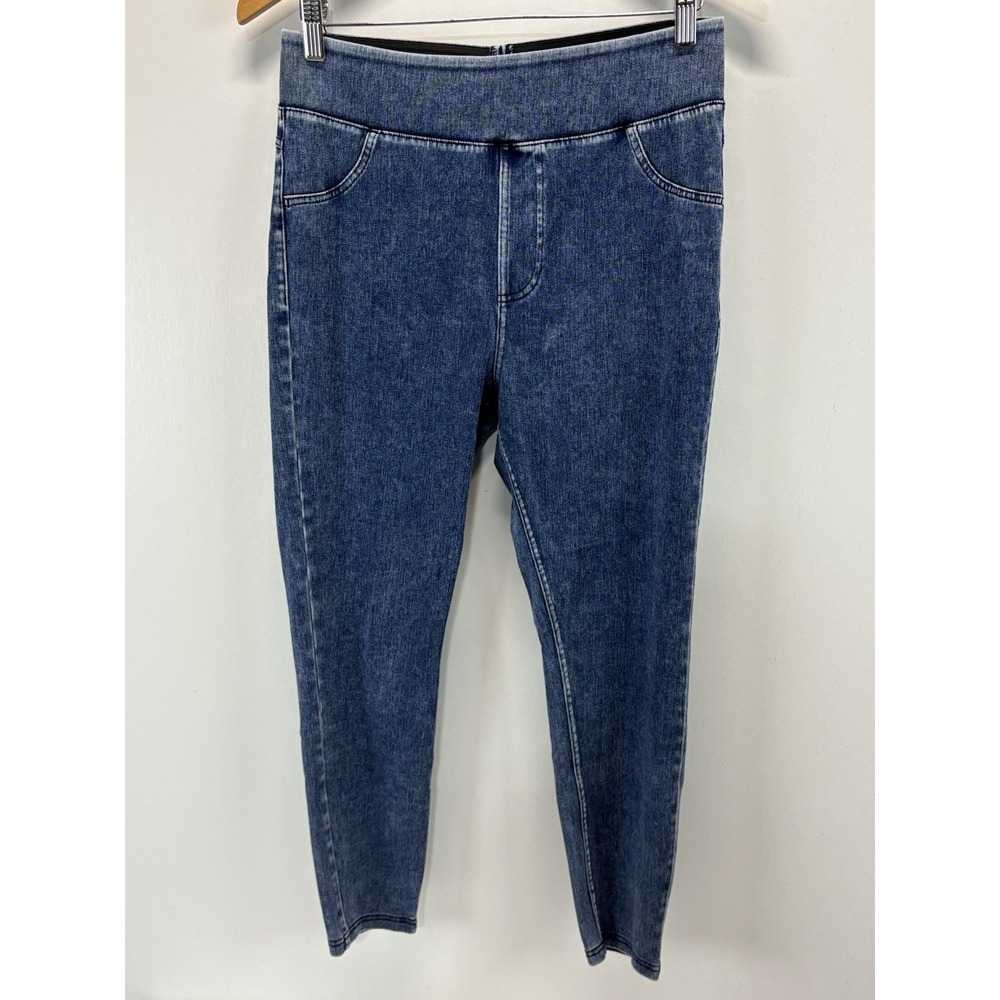 Halara Flex High Waisted Pocket Denim Casual Leggings Womens L Blue Stretch